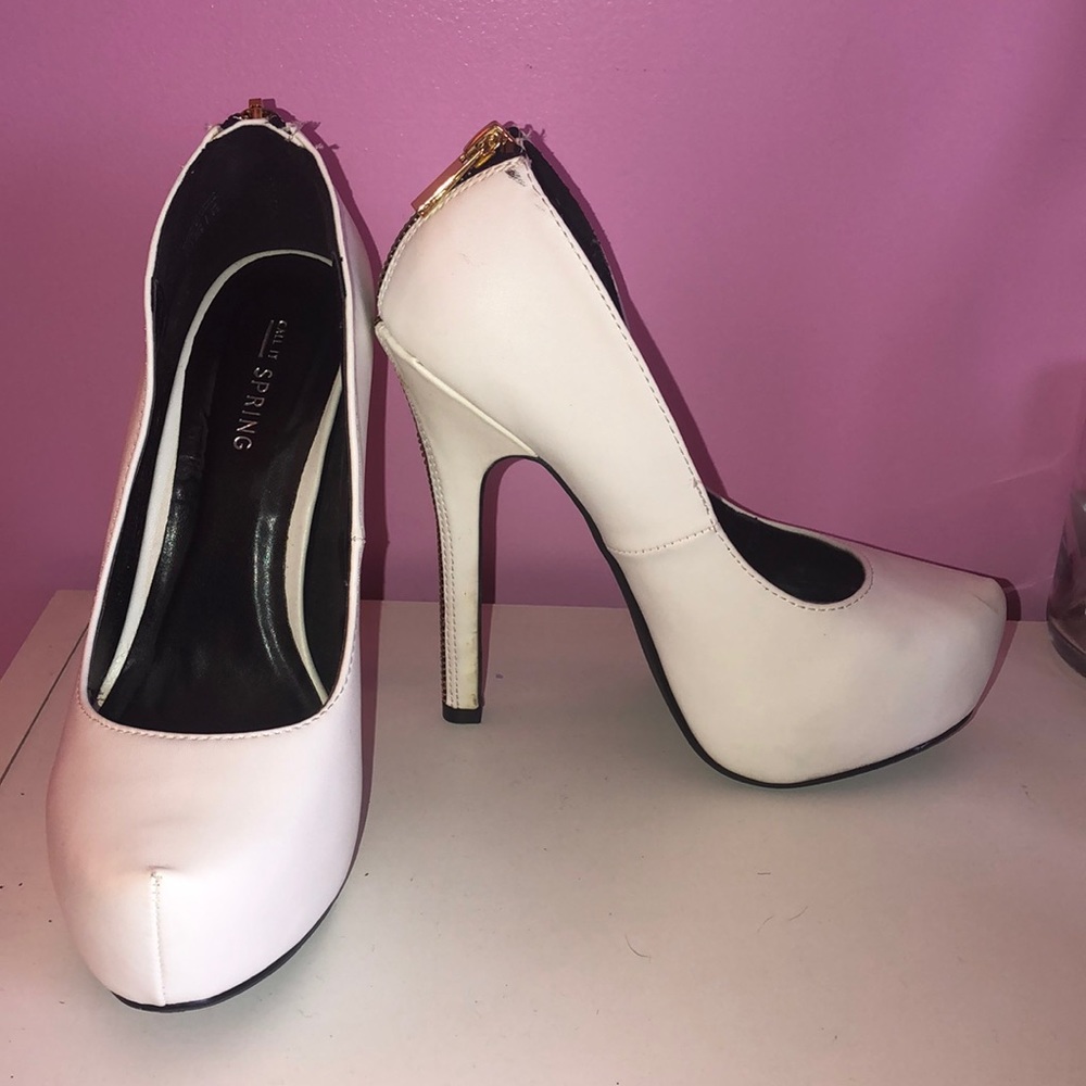 White close-toed heels!